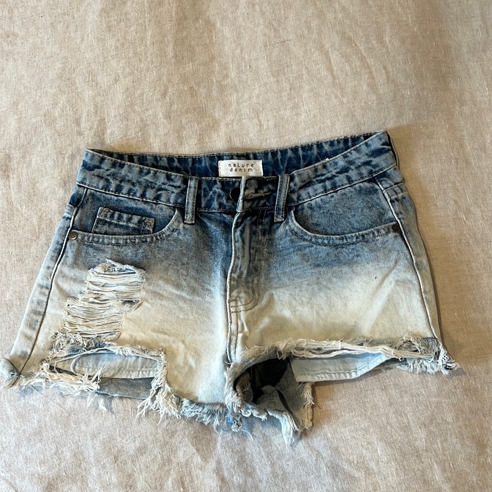 Nature denim jean shorts